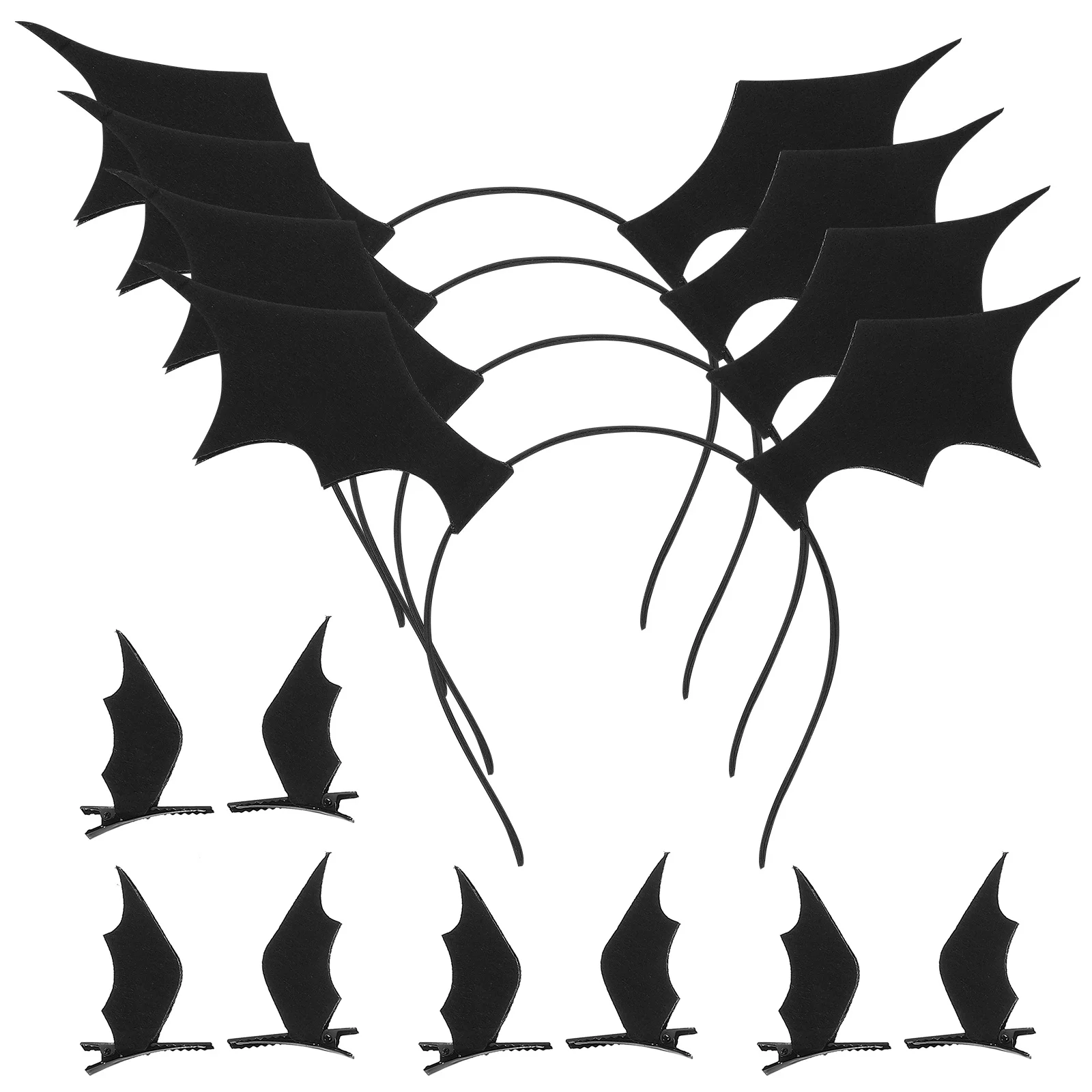 1 مجموعة الخفافيش عقال مقاطع الشعر هالوين تأثيري حزب الشعر الأطواق زي دائم صور الدعائم ملحق هالوين عقال