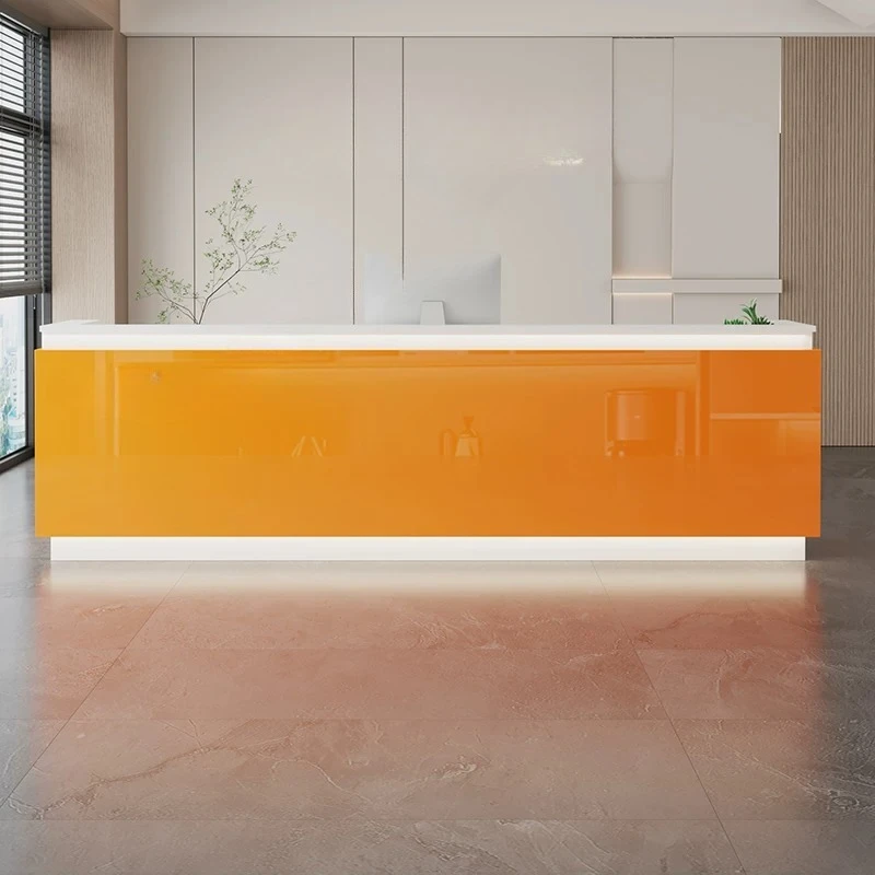 Store Modern Reception Desk Hairdressing Front Table Reception Desk Clinical Service Checkout Empfangs Theke Corner Furniture