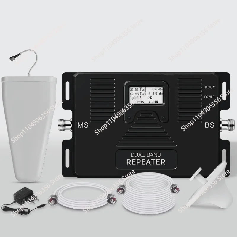 900/1800MHz Dual Band GSM Mobile Signal Repeater, 20dBm 70dB 2G 3G 4G Cellular Signal Booster for Home Network Enhancement
