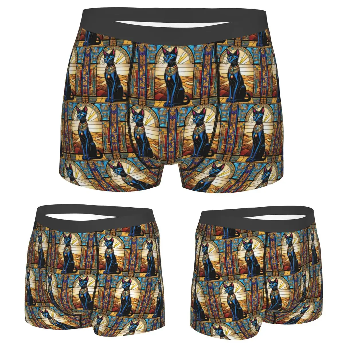 

Boxer Underpants Shorts Egyptian Cat. Panties Male Comfortable Underwear for Homme Man Boyfriend Gift