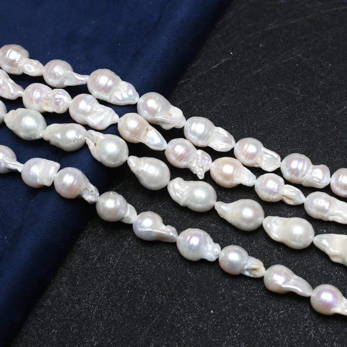 

Irregular White Baroque Natural Freshwater Pearl Fish Tail Shape 12x20mm Jewelry Making DIY Necklace Bracelet Accessories Gift