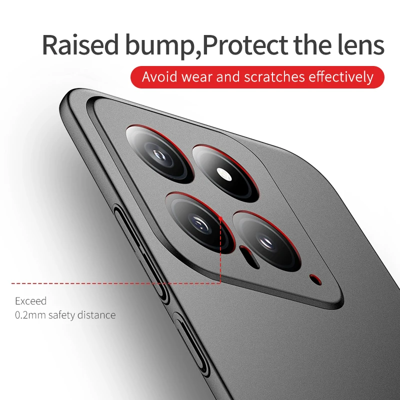 For Xiaomi Mi 14 Shockproof Case Cover Hard Plastic Ultra Slim Frosted Cases For XIAOMI Mi14 Mi 14 14T 13 13T Pro Lite 5G Covers