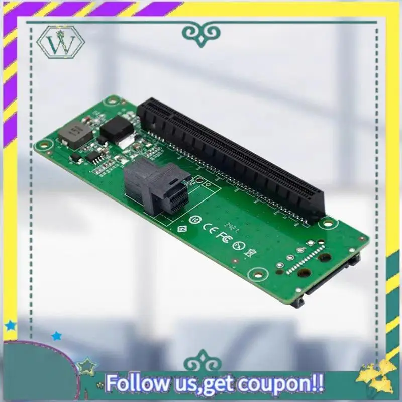

NEW 1 Port Pcie Slot Expansion Card SFF-8643 To Pcie X16 Slot Adapter With 15Pin Power Connector