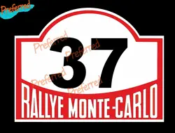 Autocollant extérieur en vinyle classique, housse en vinyle KK, étanche, rayures, Nostdéchiré ic, rallye Monte Carlo, vintage, mini numéro 37, haute qualité