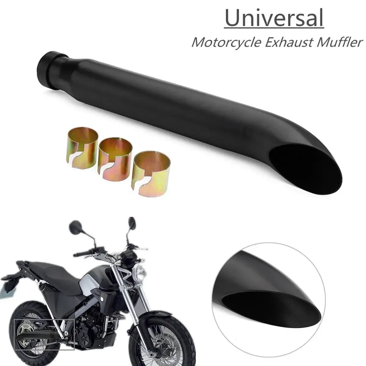 Motorfiets Uitlaat Retro Vintage Klassieke Galvaniseren Escap Moto voor Cafe Racer Bobber Chopper Custom