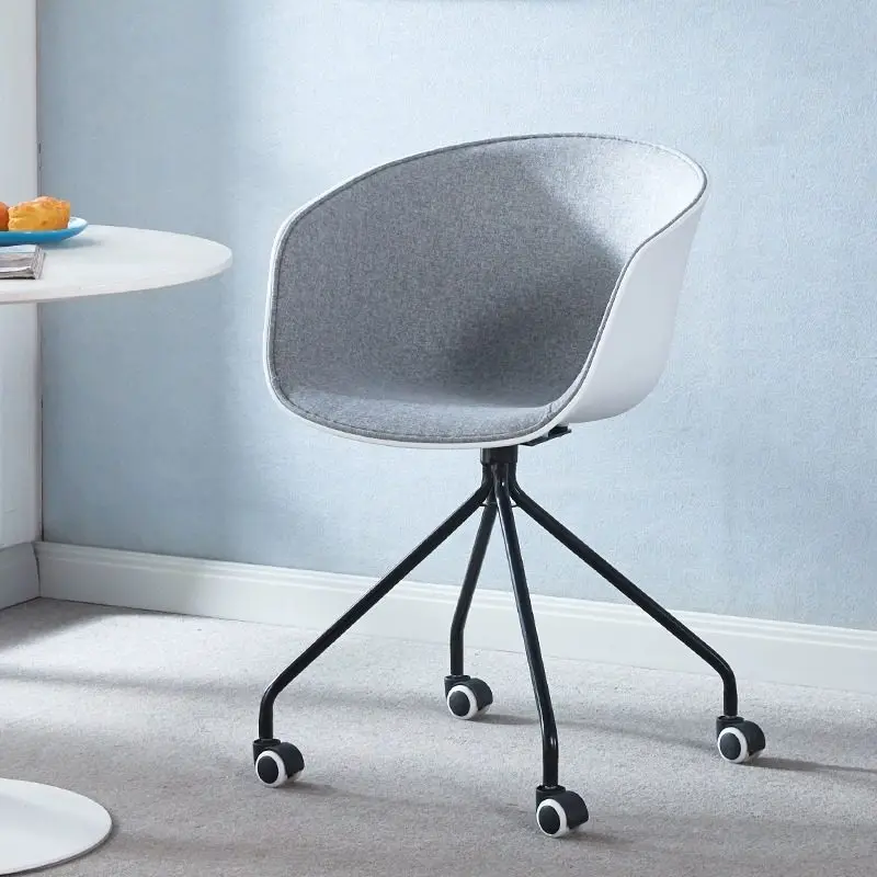 

Nordic simple light luxury negotiation fashion leisure office dormitory lazy home computer backrest desk pulley chair