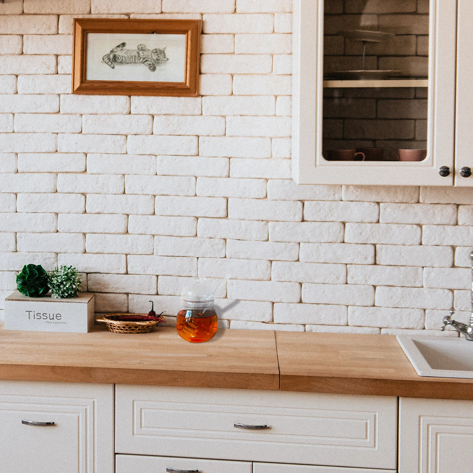 

1Pcs 250ml Glass Honey Canister with Lid Food Storage Container Kitchen Organizer Transparent Sealed Bottle Suitable for Honey