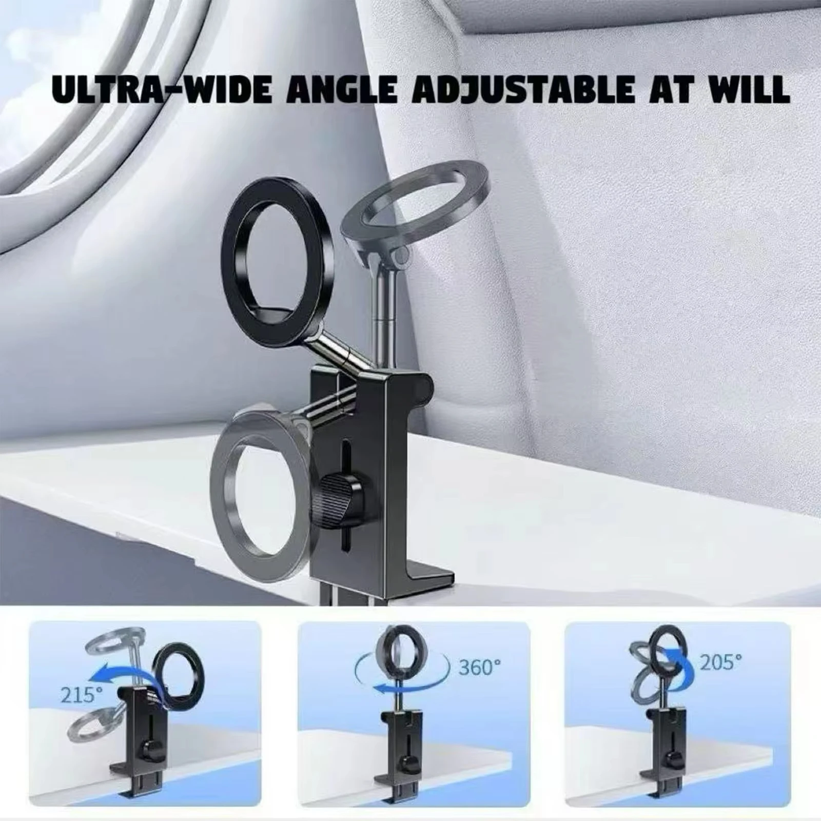 Magnetic Phone Mount Car Phone Holder Mount For Backseat Foldable Smartphones Stand For Calling Navigation GPS Video Recording - view 4