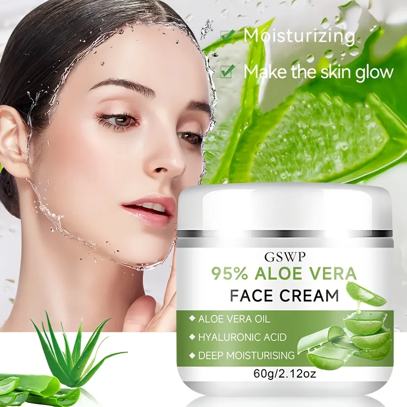 

GSWP 95% Aloe Vera Moisturising Cream Day and night hydration, lifting and firming, skincare, brightening. 60g/120g