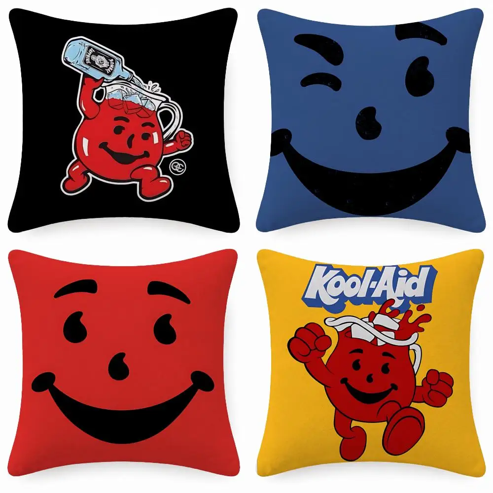 Food Drink K-Kool-Aid Cushion Cover Soft Short Plush Anti-Mite Sofa Bedroom Den Car Dorm Decor Gifts