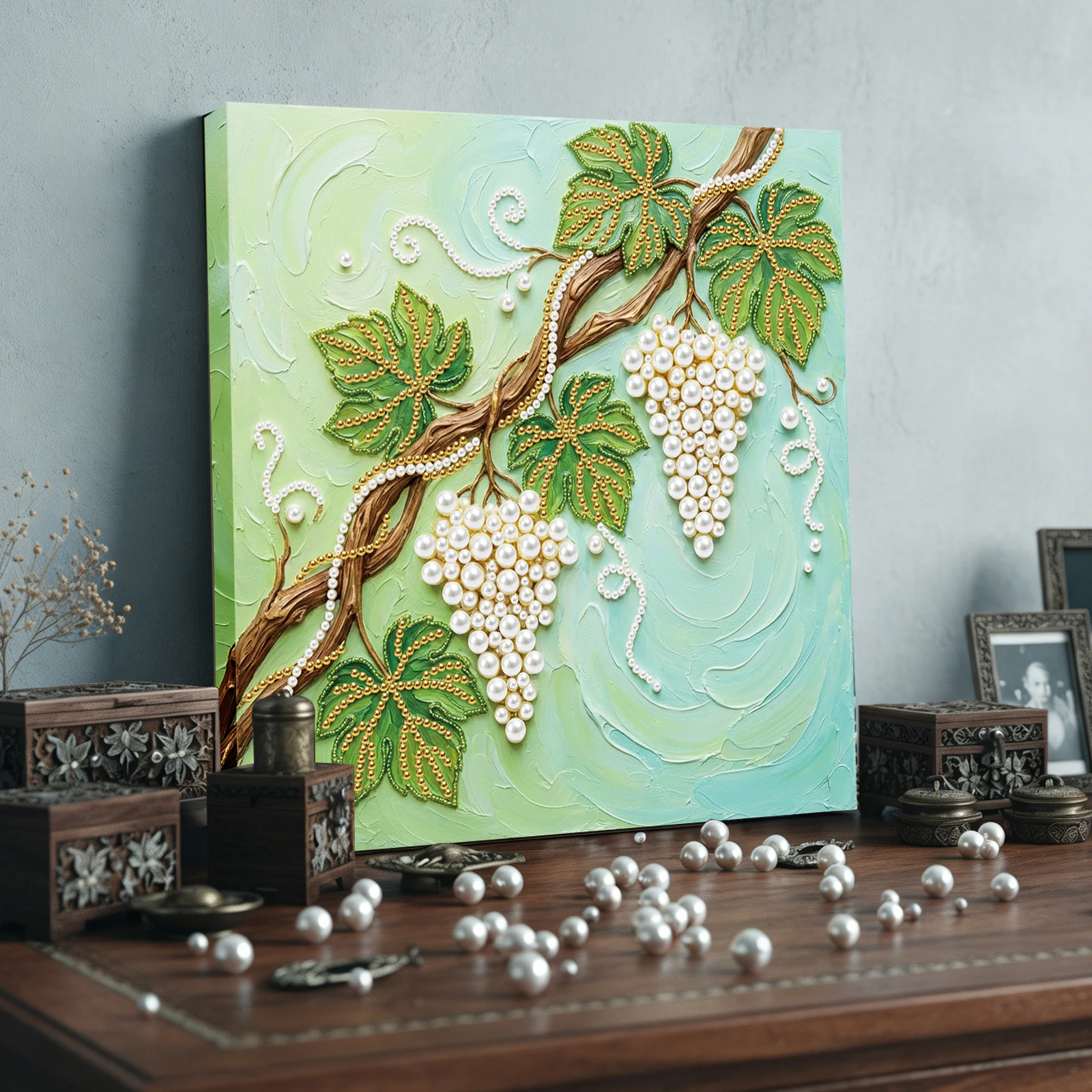 Home Decor Kit - Grapes DIY Pearl Painting Art Kits
