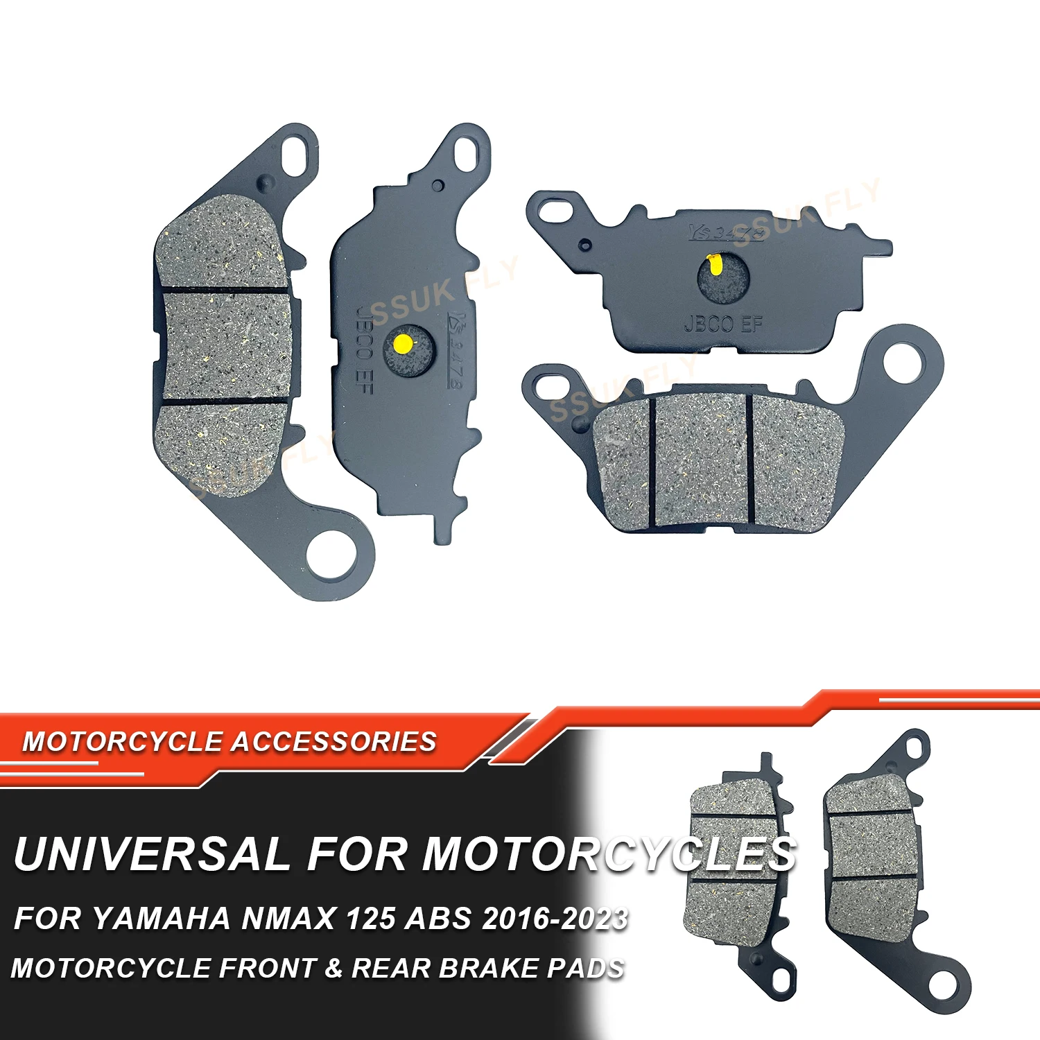 

For Yamaha NMAX 125 ABS 2016-2023 NMAX 155 2017 2018 2019 2020 2021 2022 2023 2024 Sxooter Parts Front Rear Brake Pads Kit Set
