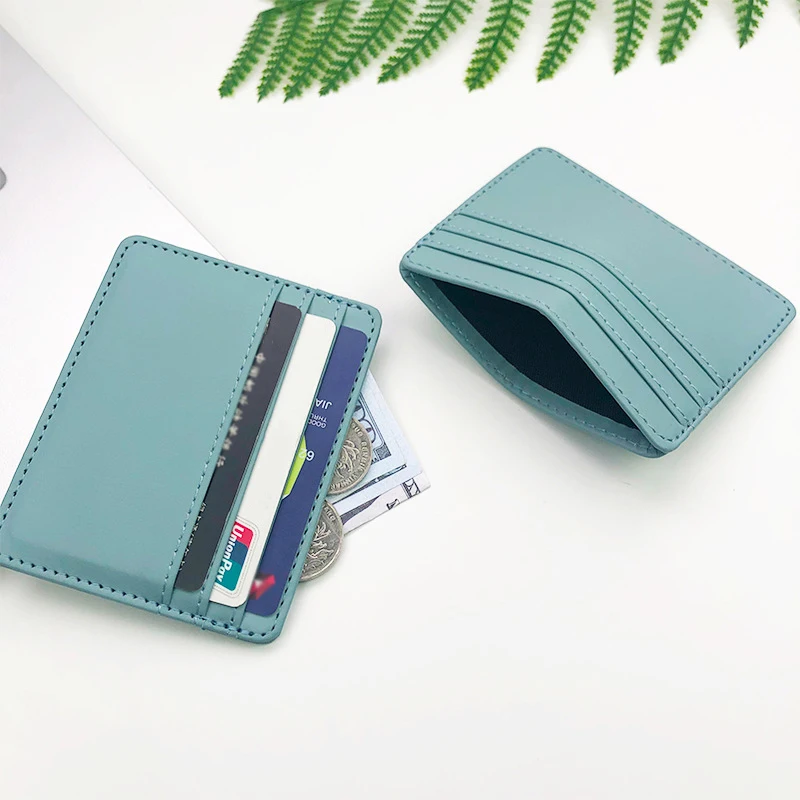 1pc Pu leather ID Card Holder Ultra Thin Bank Credit Card Box Multi Slot Slim Card Case Wallet Women Men Business Card Cover