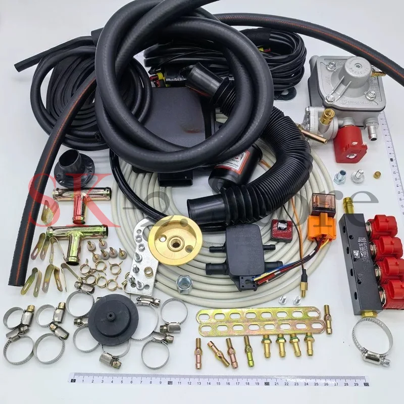 LPG/CNG automobile oil to gas conversion complete set of 4-cylinder kit extended gas port gas auto parts