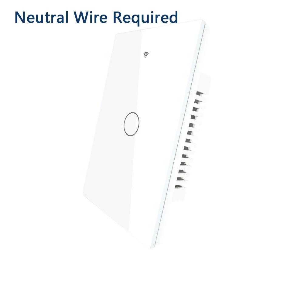 Tuya US WiFi+Bluetooth Smart Switches  Neutral Wire Required 1/2/3 Gang Light WiFi Touch Switch Work with Alexa Google Home