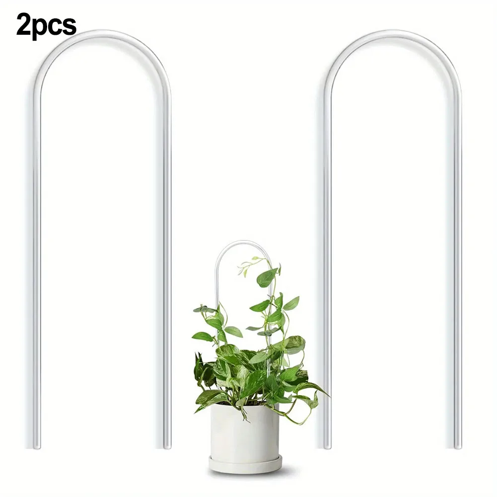 2PCS U-shaped Plant Rack Acrylic- Potted Plant Climbing Frame For Indoor Vines Flowers Arrangement Frame Gardening Support Decor