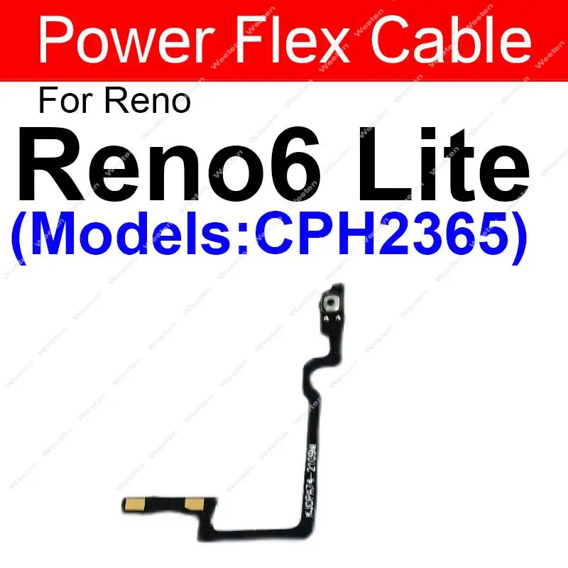 Power Volume Flex Cable For OPPO Reno 5 6 Pro Plus Pro+ 6 Lite 4G 5G Side Button Power Volume Flex Ribbon Replacement