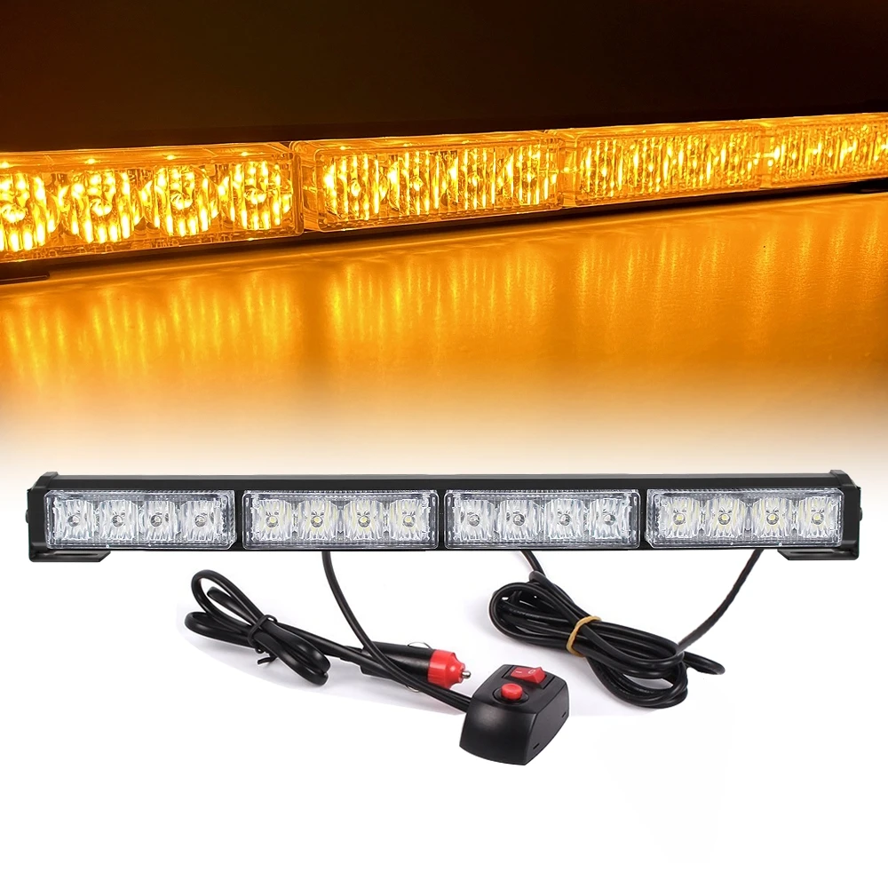 

16 LED Emergency Strobe Light Bar Car Hazard Flashing Warning Safety Signal lamp for Vehicles Pickup Trucks Refitting 12V 24V