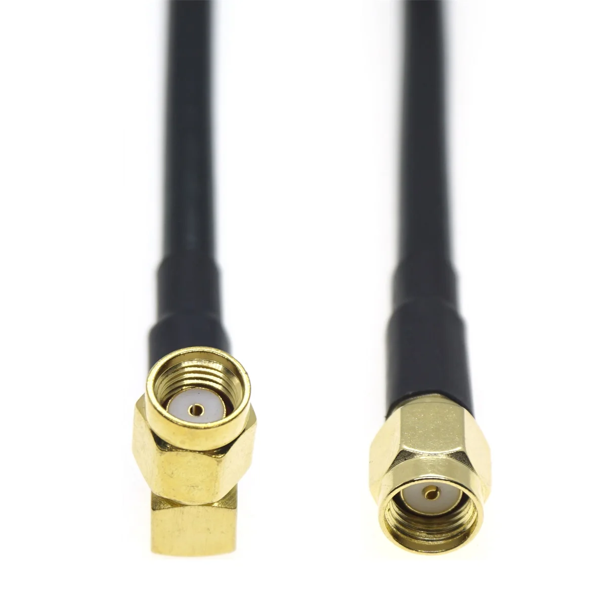 15cm-3M RG58 RP-SMA Male to RP SMA male Right Angle 90 Degree Coaxial Kable 50Ohm extension Connector RF Coaxial 50-3 Cable