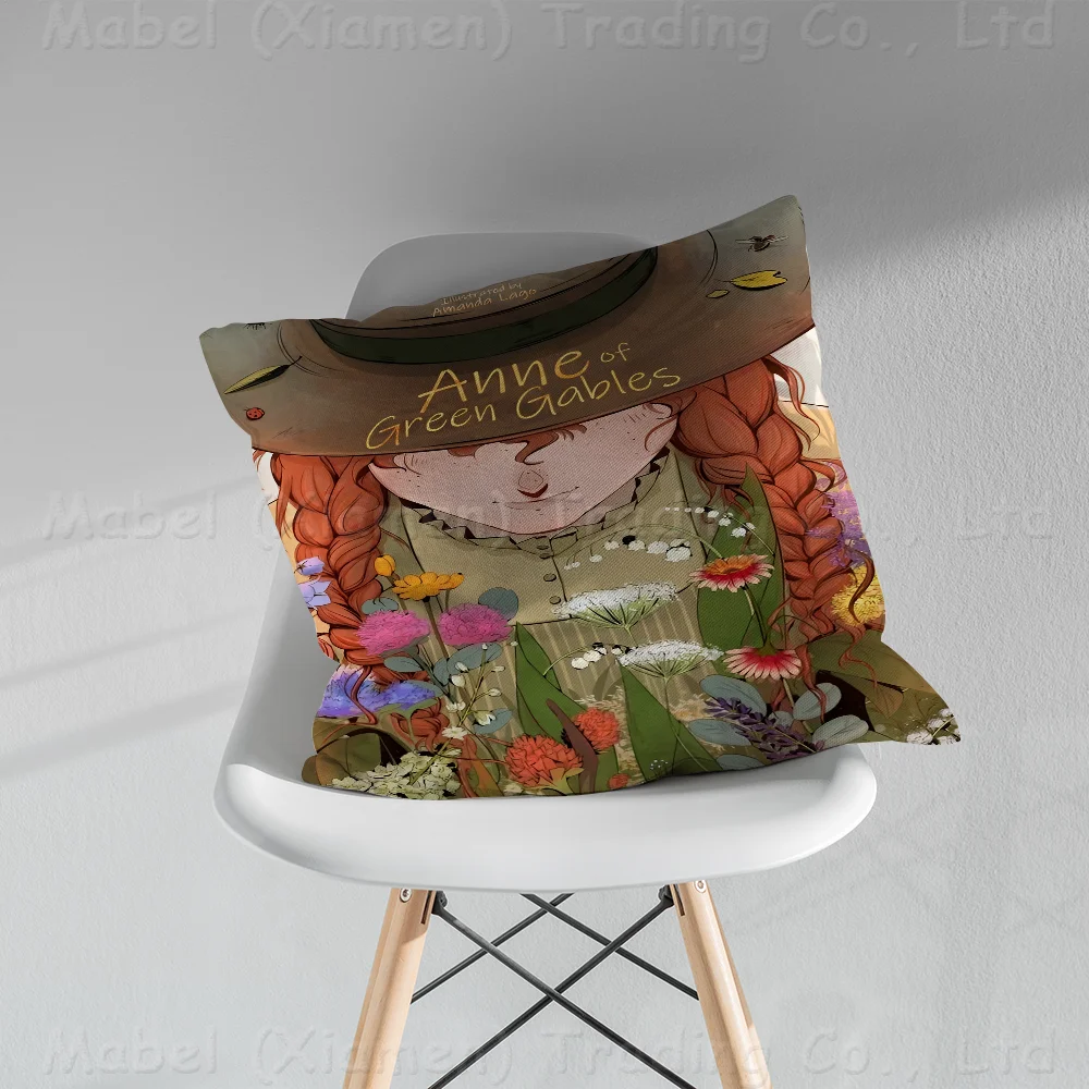 Anne With An E Pillow Cover For Bedroom Room And Living Room Sofa Decorative Cushion Cover