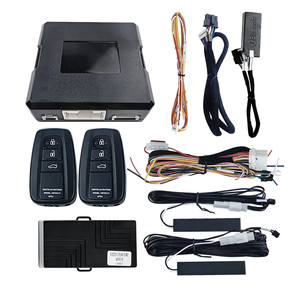 Universal QD08 Car Alarm System Car Immobilizer Car Unlock Kit Push Start System Remote Engine Start Source Factory