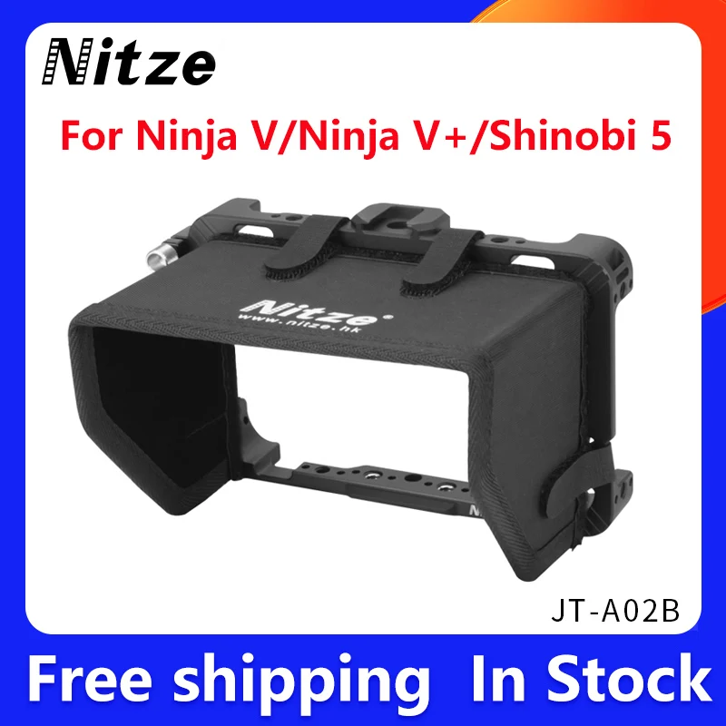 

Nitze Monitor Cage for Atomos Ninja V/Ninja V+/Shinobi 5" Sunhood Monitor aluminum Alloy Cage