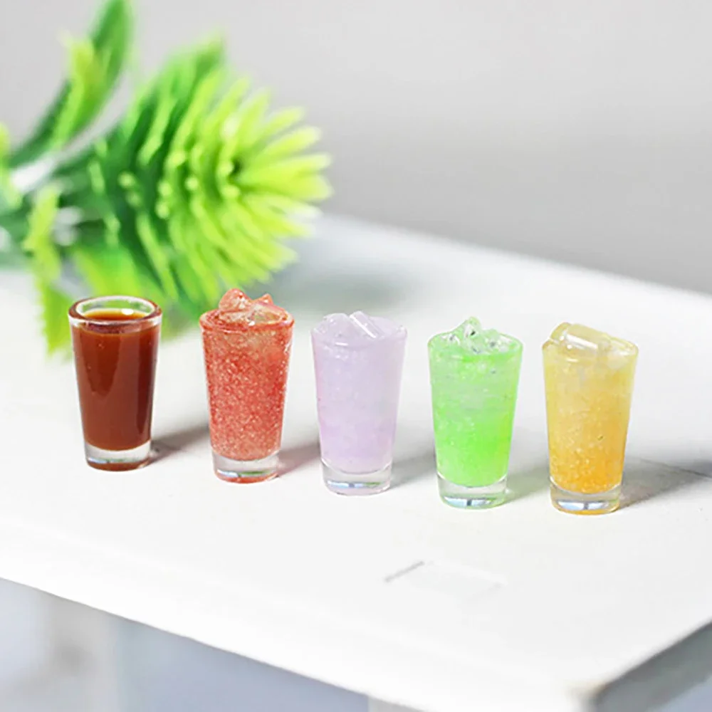 1Pcs 1/12 Doll House Miniature Resin Fruit Smoothie Simulation Drinks Model Toy Mini Decoration Dollhouse Accessories