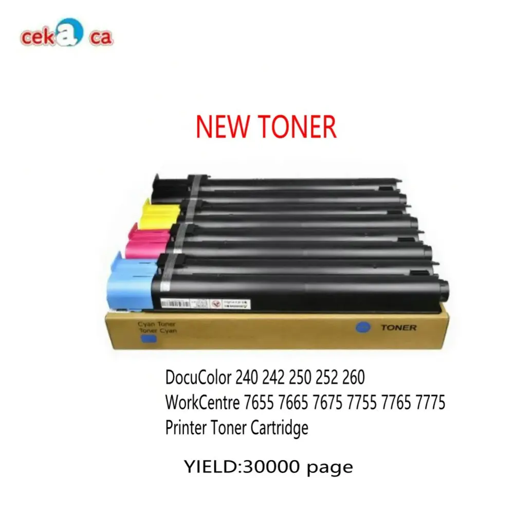 

xros Новый совместимый для Xerox DC250 DC240 DC 240 242 250 252 260 WC 7655 7665 7675 7755 7765 7775 Тонер-картридж для принтера Ink xros