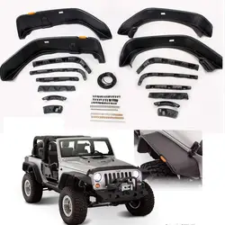 Mudguard Front & Rear Fender Flares Mud Guard Air Plane Style for Jeep Wrangler JK 2007-2017 J094 LantSun