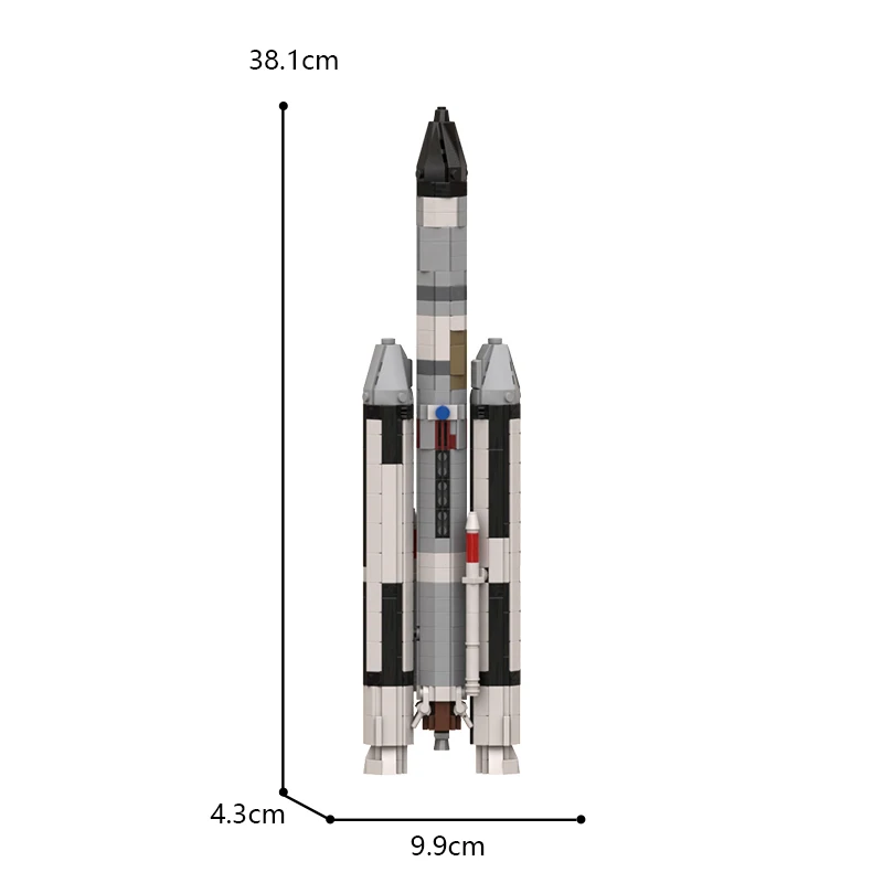 BuildMoc Aerospace Space Series 1:110 Titan IIIC Gemini Rocket Building Blocks Kit Saturn V Exploration Vehicle Toys Kids Gifts