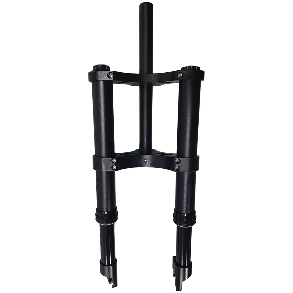

Fashionable dual crown inverted suspension coil spring disc brake rebound adjust bike fork