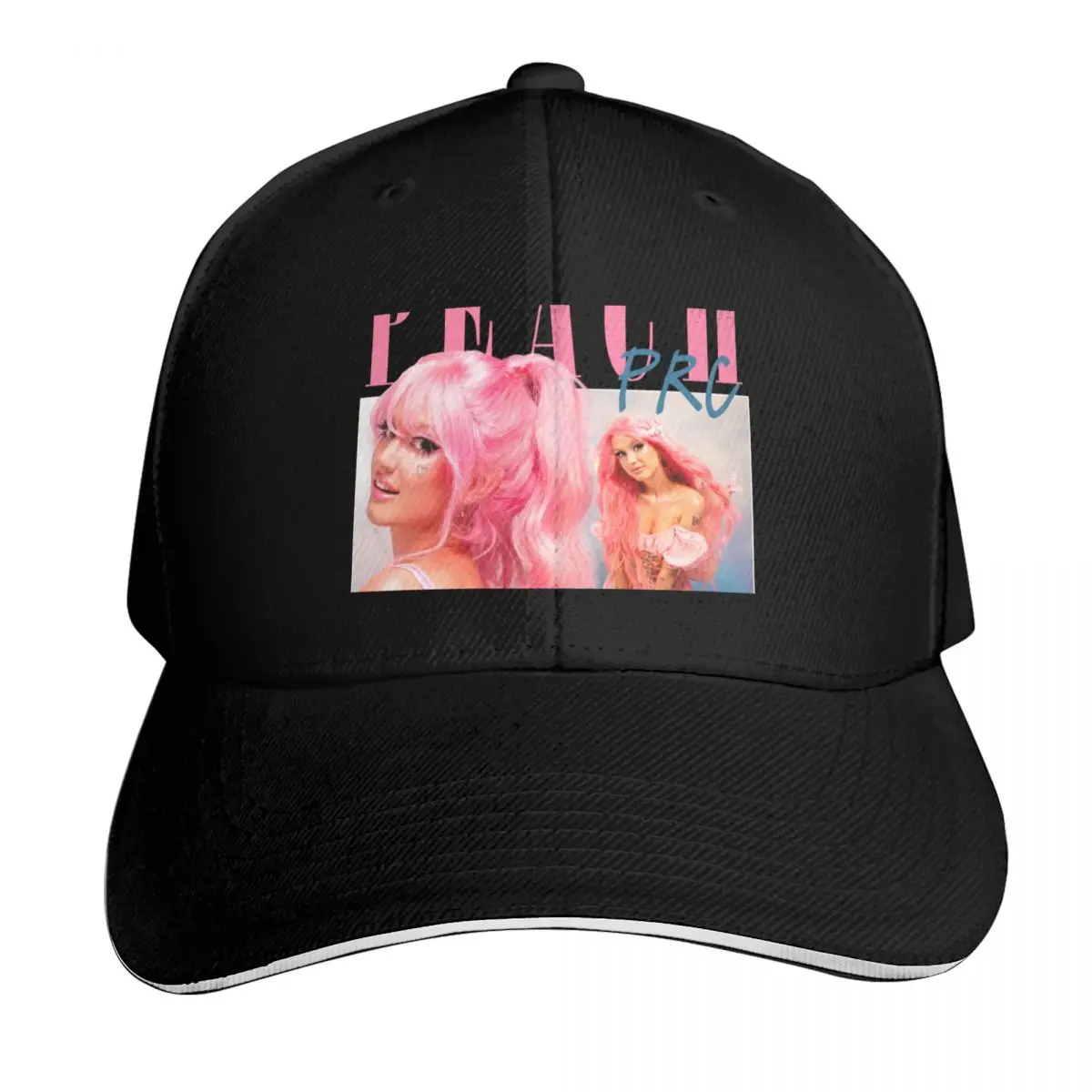 peach prc retro bootleg design Baseball Cap Moisture Wicking Quick Dry Curved Brim Classic Fit Low Profile Unstructured