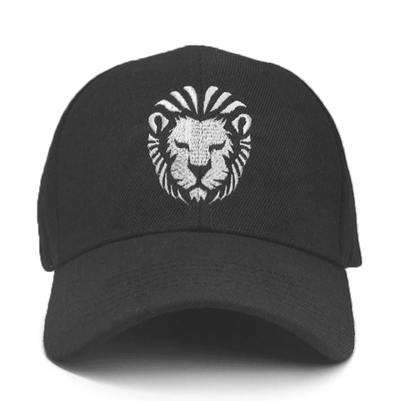 Lion Embroidery Men\'s Caps Adjustable Casual Sun Baseball Cap Outdoor Sports Women\'s Summer Hat