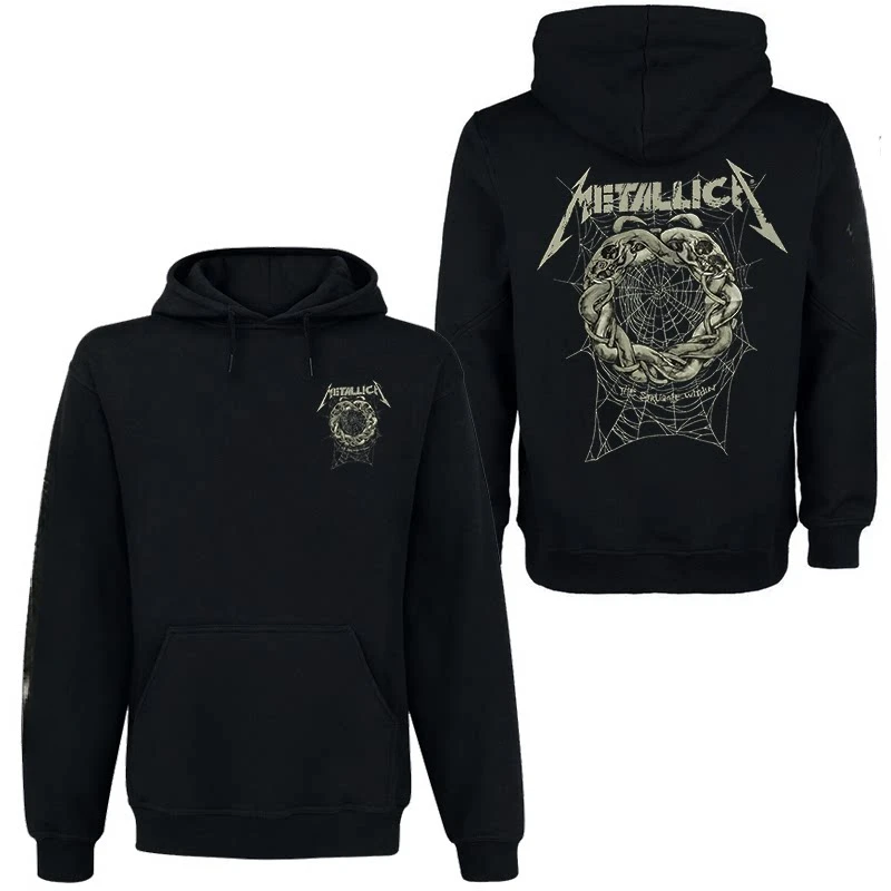 Sudadera con Capucha de Manga Larga Estilo Rock Oscuro de METALLICA, para Hombre y Mujer, de Europa y América