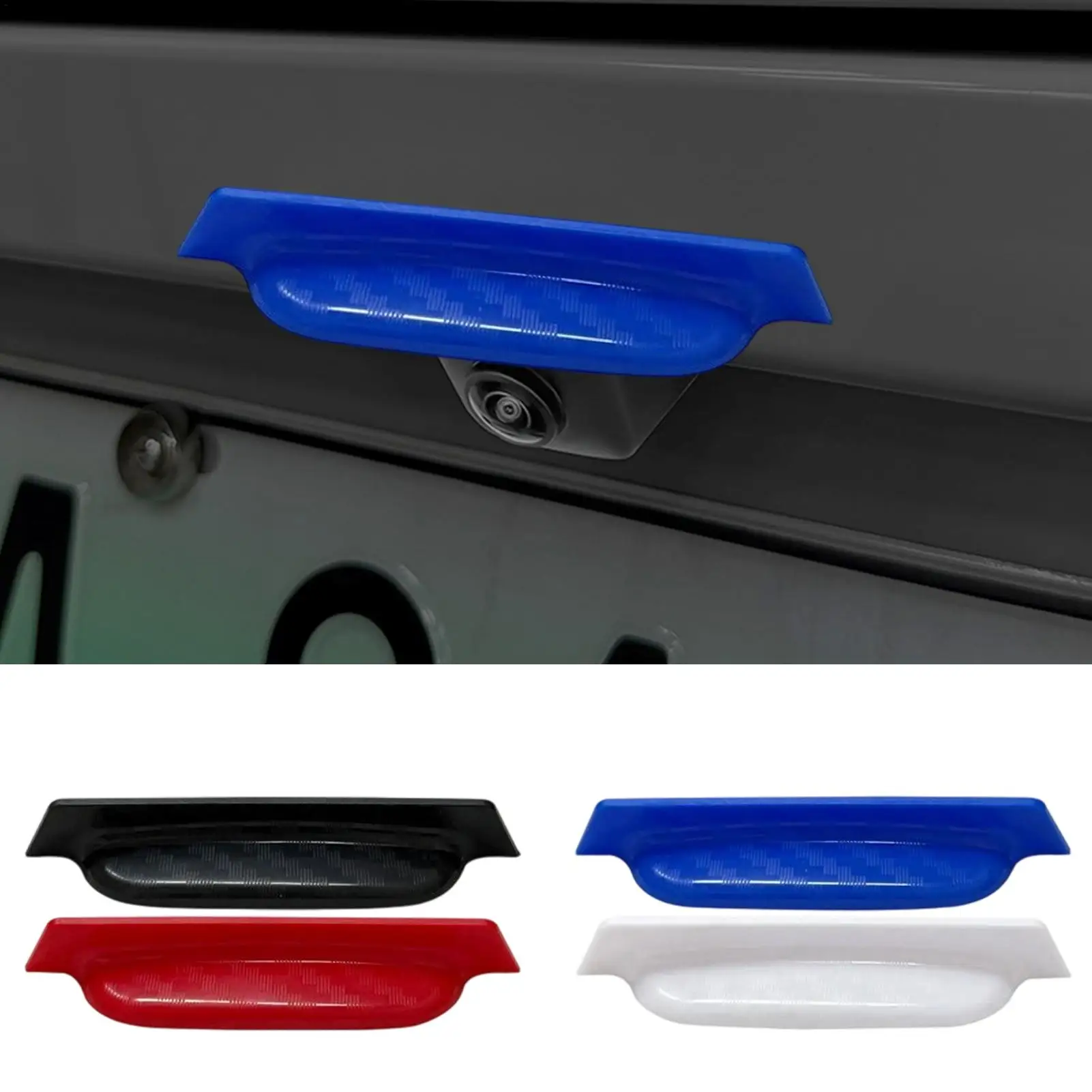 

Rear View Backup Camera Cover Car Reverse Camera Rain Shade Cover 2 Pieces Protective Exterior Modification Accessories For