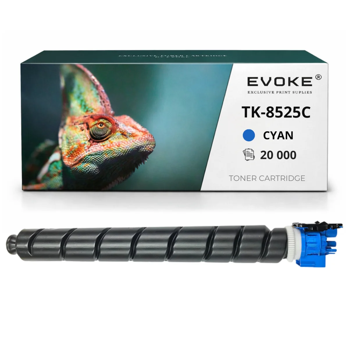 Evoke Compatibele Toner voor Kyocera Tk8525C Tk-8525C Eky509 Tk-8525 Tk8525 Cyaan 20000 Pagina's Taskalfa 4052Ci/4053Ci