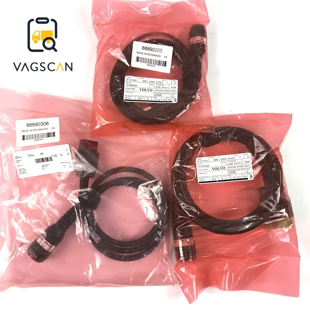 ForVolvo 8 Pin 88890306+OBD2 OBDII 88890304+USB 88890305 Diagnostic Cable   VOCOM 88890300  2 II Adapter 88894000