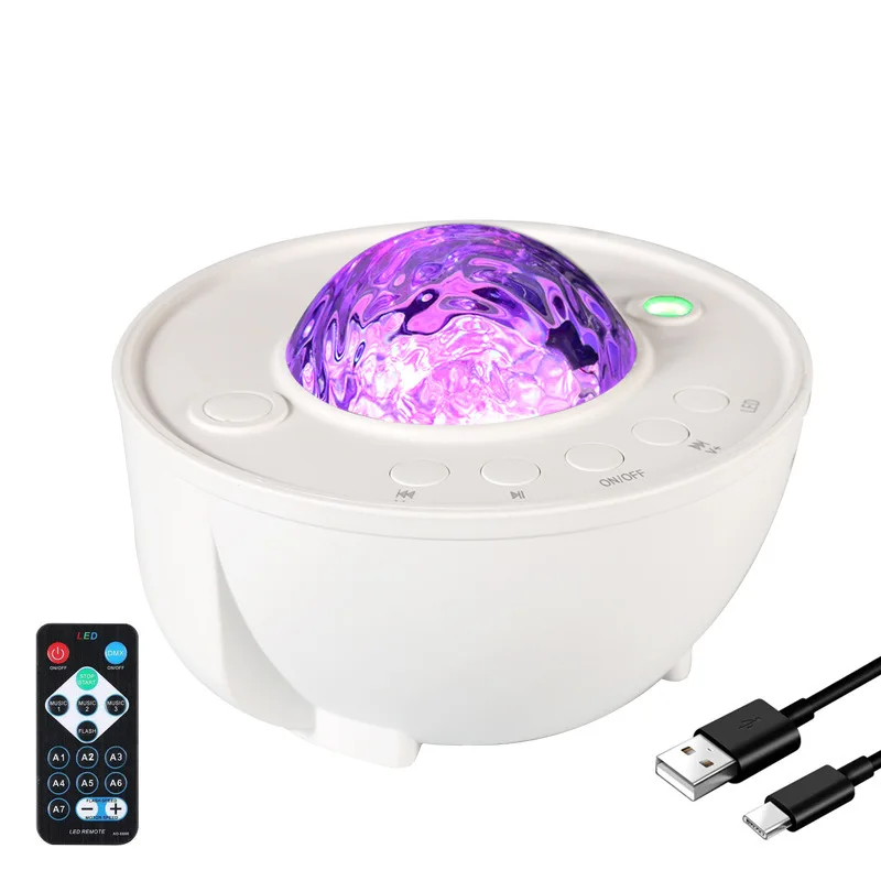 Proiettore stellato Galaxy Night Light con Ocean Wave Music Speaker Sky Light proiettore per la decorazione della camera da letto festa regalo di compleanno