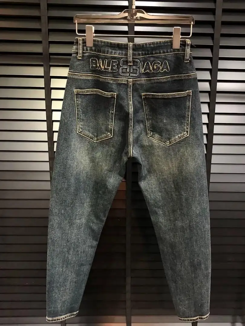 

Высококачественные мужские джинсы Sli, модное новое поступление, осень-зима, облегающие прямые брюки, повседневные, удобные, модные, крутые