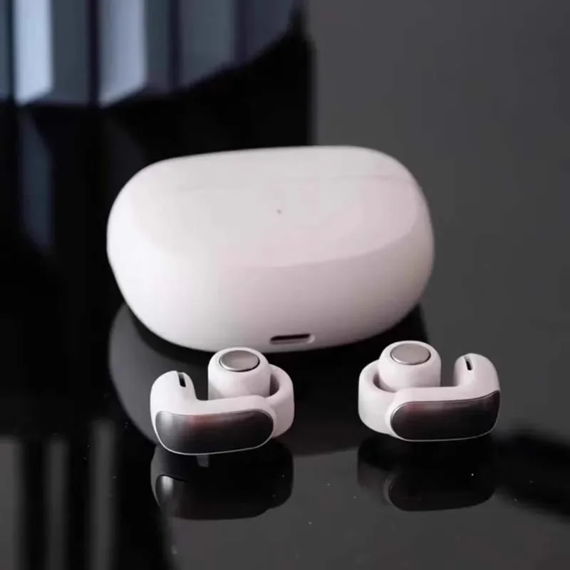 سماعة رأس بلوتوث جديدة بمشبك للأذن مفتوحة داخل الأذن، مريحة في الارتداء لفترة طويلة دون ألم عمر بطارية طويل