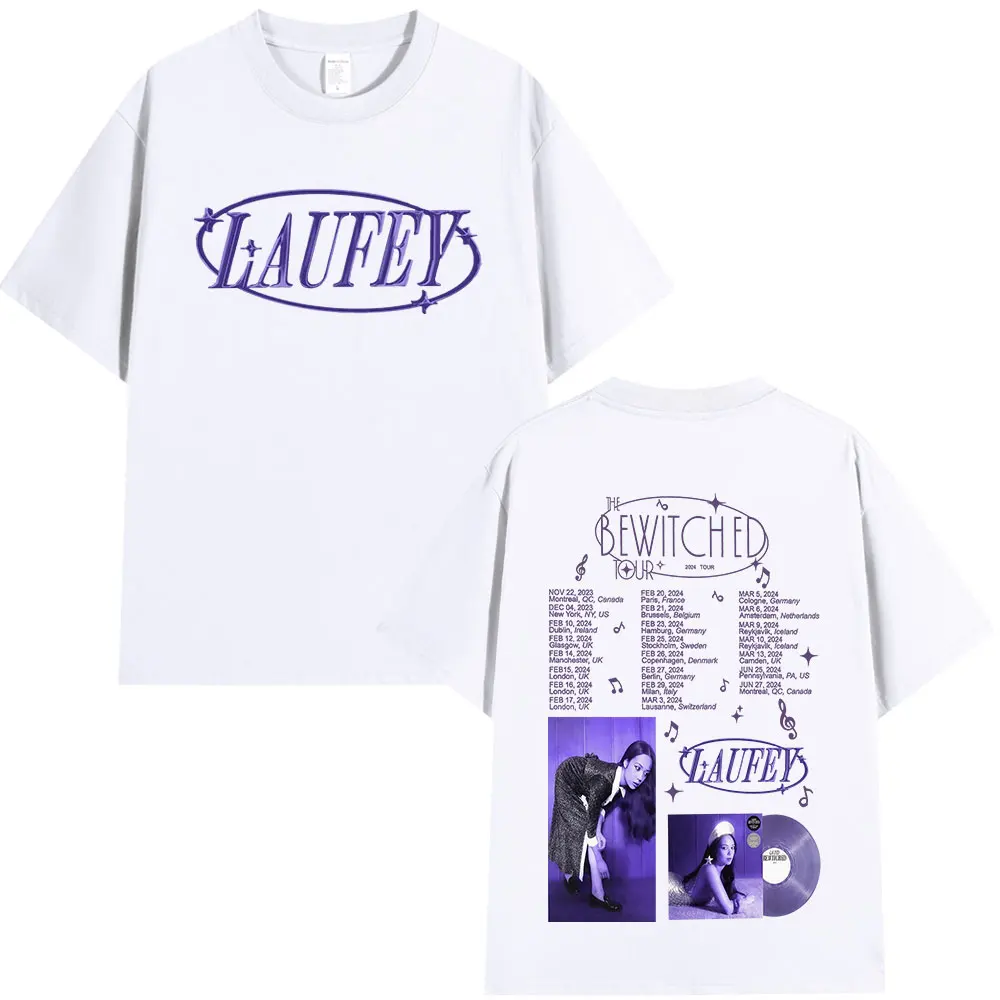 Laufey The Bewitched Tour 2024 T Shirt Fashion Harajuku Short Sleeve T-shirt Cotton Casual Oversized Tee Shirt Unisex Streetwear image 2