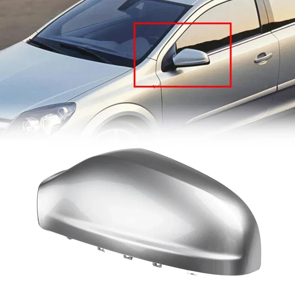 1Pcs Car Left Rearview Mirror Shell For Vauxhall For Opel For Astra H MK5 Door Wing Mirror Cover 2004-2009 LH Silver Gray Style