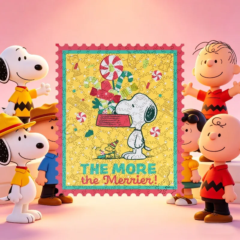 2026 Snoopy Peanuts Comics Series The More The Merrier Wooden Puzzles for Adults Handmade Educational Home Decor Wall Art Gifts