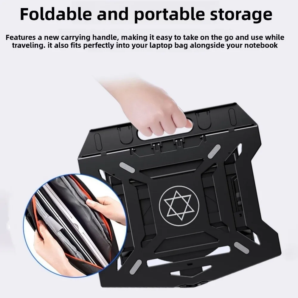 Black White Laptop Cooling Bracket Adjustable Folding Bracket Notebook Computer Holder Multi-Angle Swivel Accessories