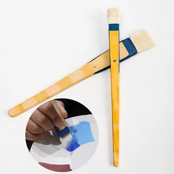 Pottery Tools Wool Brush Wooden Handle Board Brush for Ceramic Glaze/Painting Sweeping Dust Moisturizing Ceramic Coloring
