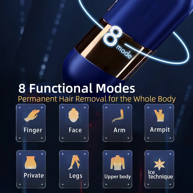 إزالة الشعر بالليزر Bosidin للنساء ، نظام تبريد الثلج ، مزيل الشعر Ipl ، الاستخدام المنزلي ، الحلاقة والإزالة ، فلاش غير محدود