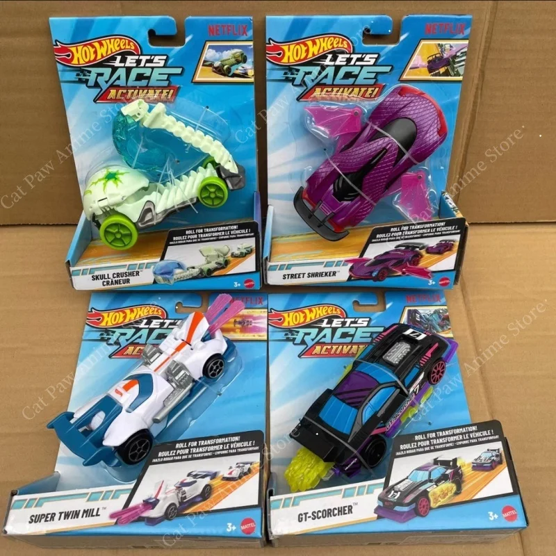 

Коллекционные гоночные машинки Hot Wheels Let's Race Activate Series, трансформирующиеся, из литого металла, с гоночными сценами, для мальчиков, идеальные подарки на Новый год.