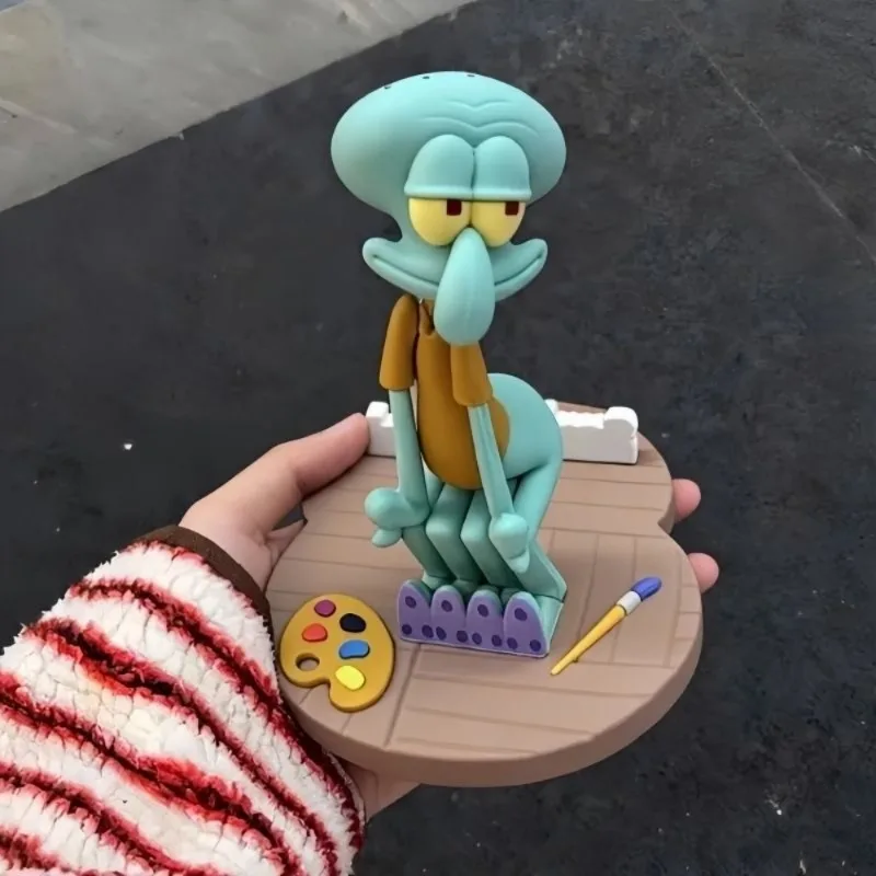 New KKV SpongeBob Squidward Magnetic Phone Holder Toothbrush Rack Cute Cartoon Decor Accessories - view 2