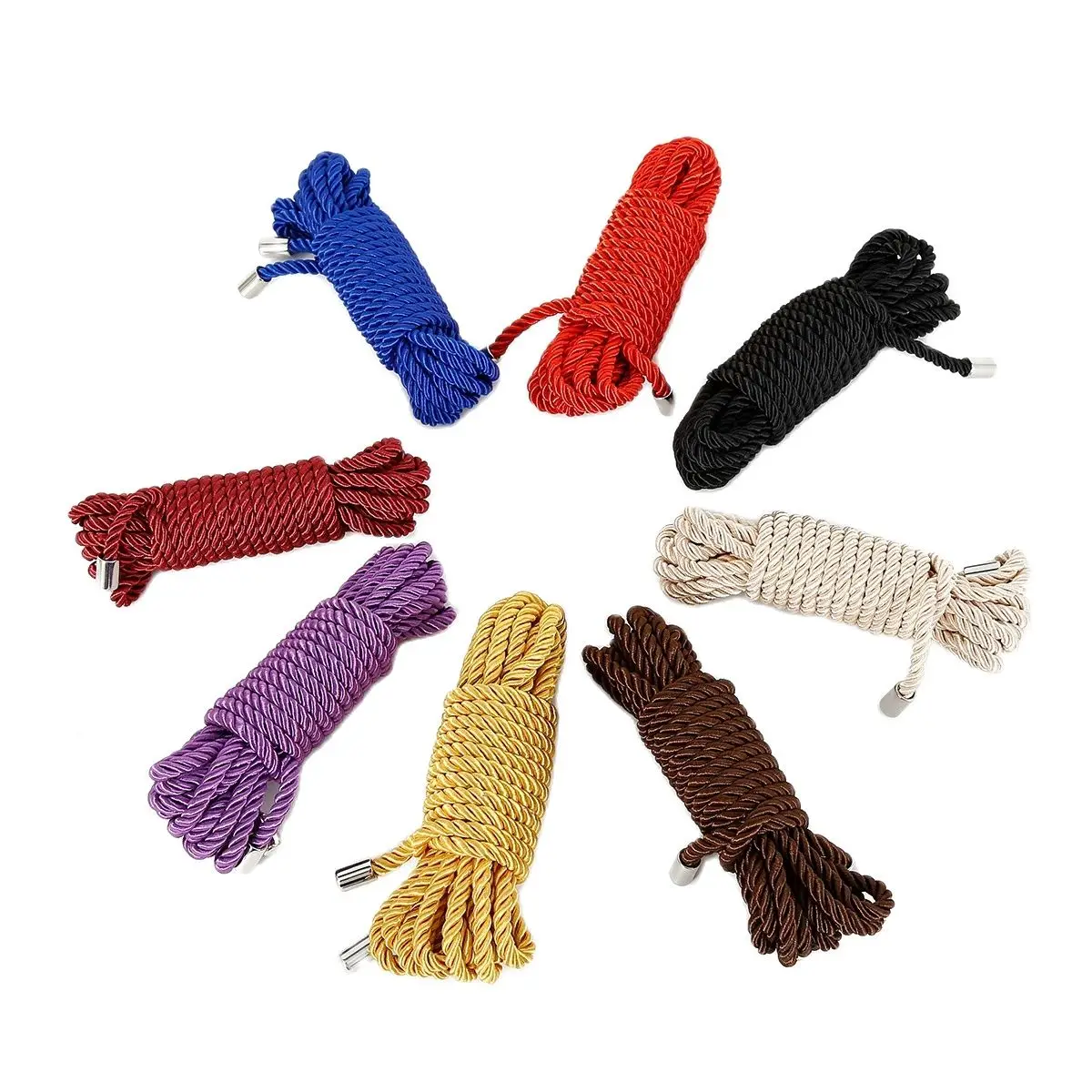 5M 10M Silk Restraints Handcuffs Sexy Binding Rope for Women Couples Bdsm Slave Body Bondage Shibari Flirting Erotic Accessories