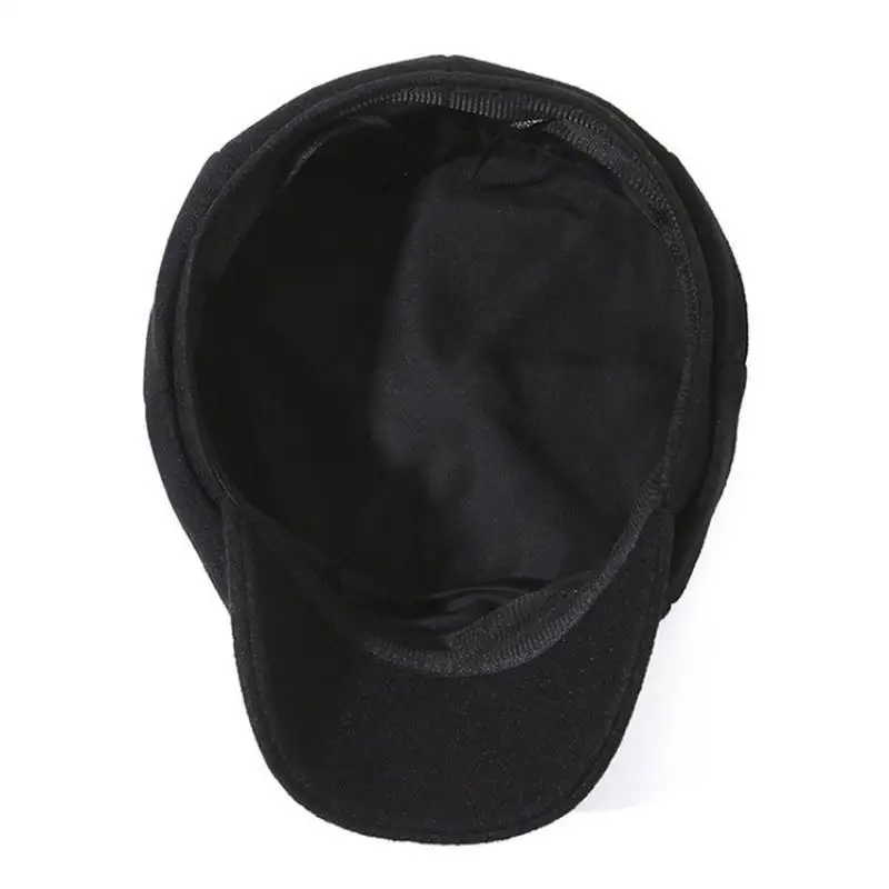 Fashion Solid Color Woolen Beret Autumn and Winter Outdoor Cotton Hat Windproof Newsboy Hats Men Women Universal Painter Caps